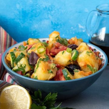 Best Greek potato salad recipe featured image.