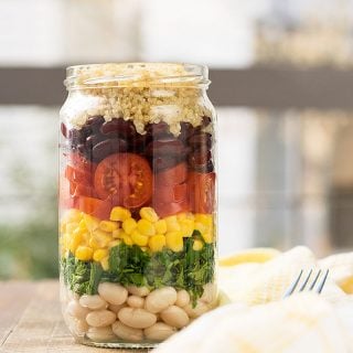 Quinoa and bean lunch salad