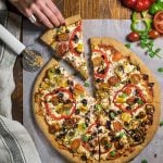 Whole wheat Mediterranean pizza 4