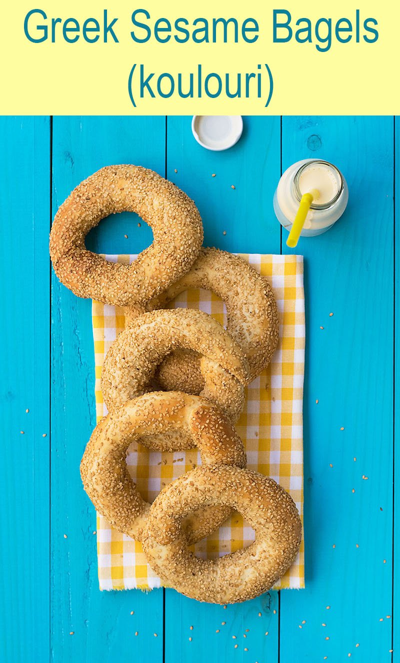 Greek sesame bagels (koulouri) 6