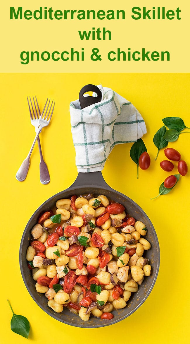 Mediterranean skillet with gnocchi and chicken 6