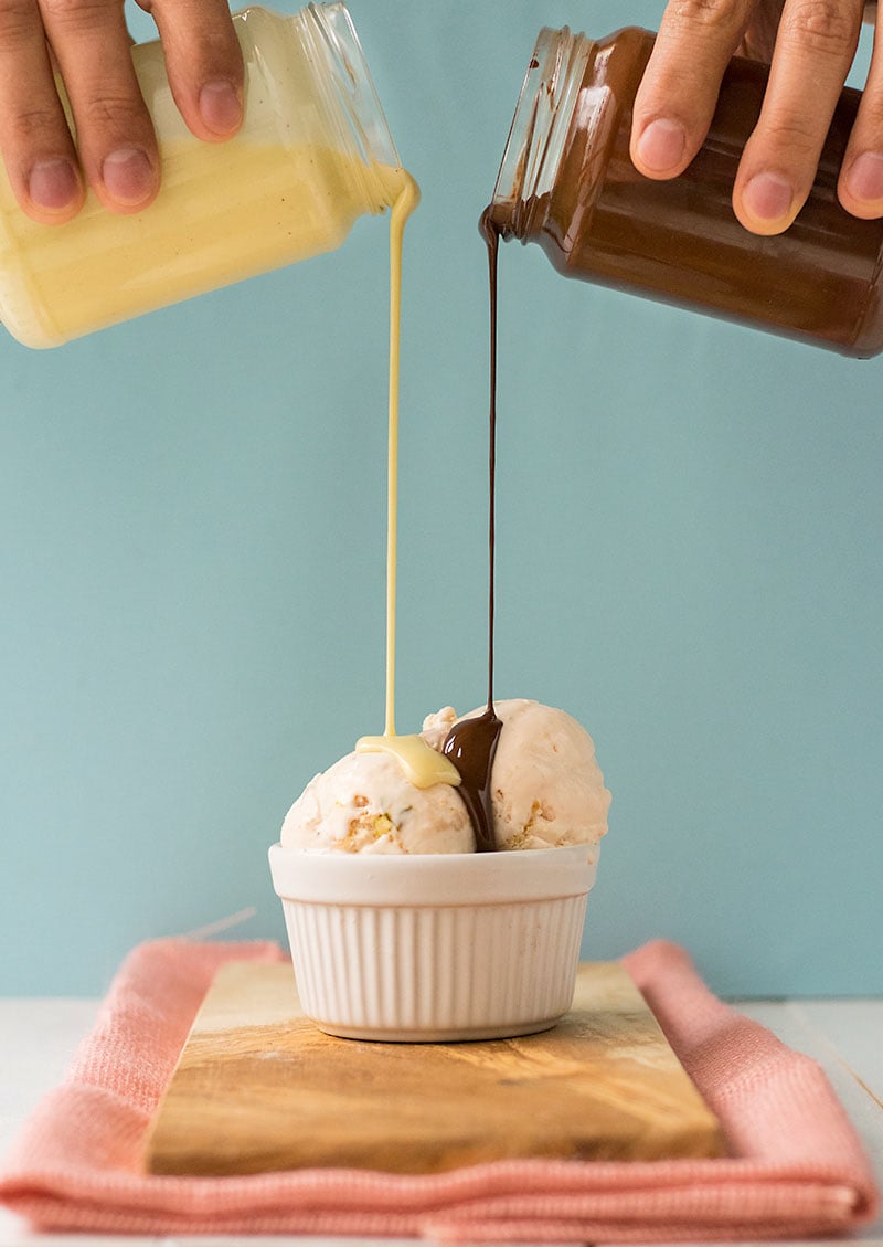 Dark & white chocolate olive oil magic shell 2