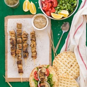 Greek Pork Skewers (Souvlaki) f
