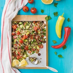 Mediterranean bulgur & lentil lunch salad f