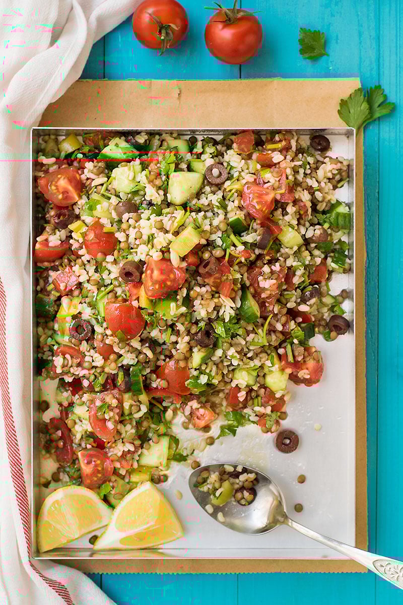 Mediterranean bulgur & lentil lunch salad 2