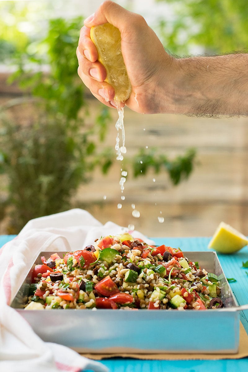 Mediterranean bulgur & lentil lunch salad 4