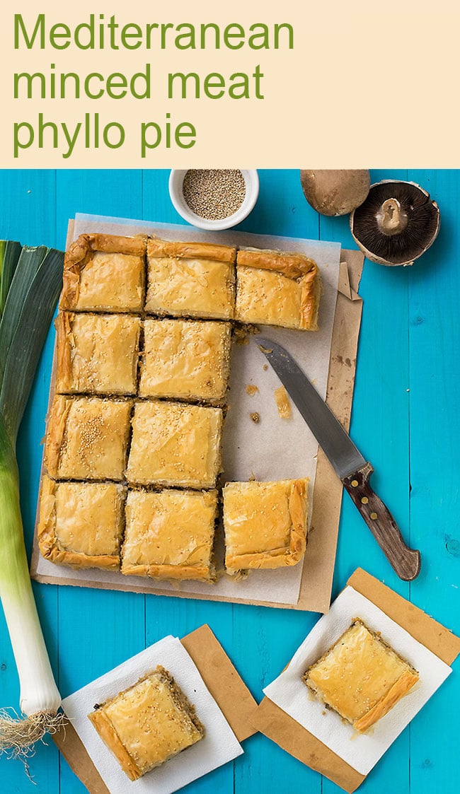 Mediterranean minced meat phyllo pie (kimadopita) 5