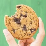 Big, soft & chewy tahini – olive oil chocolate chunk cookies f