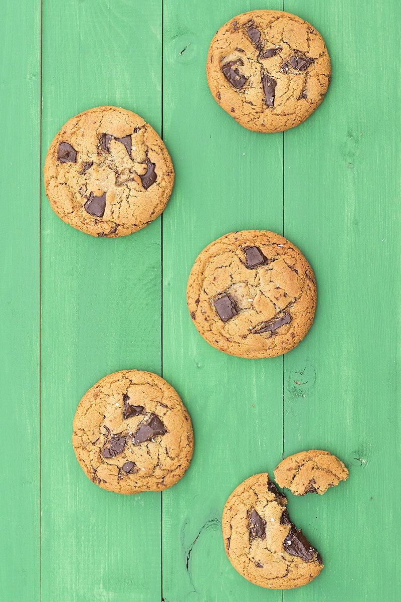 Big, soft & chewy tahini – olive oil chocolate chunk cookies 7