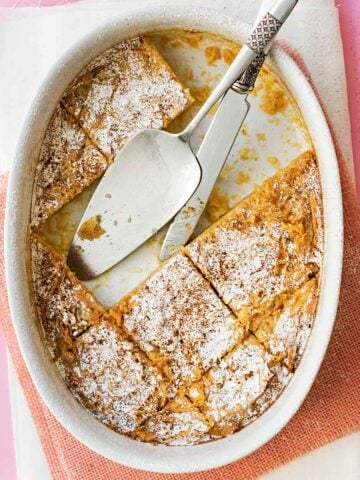 Easy Bougatsa in a baking dish.