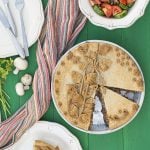 Vegan savory pie with vegetables and red bean puree f2