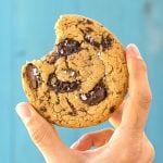 Vegan olive oil and tahini chocolate chunk cookies f