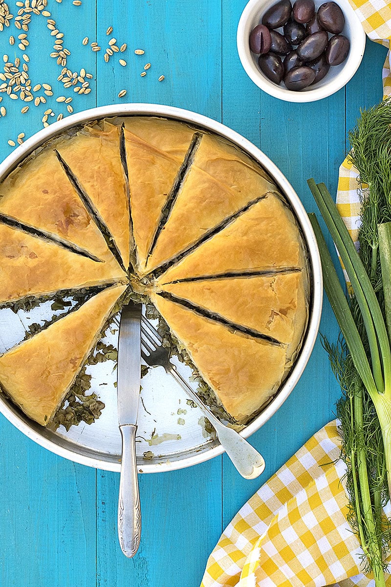Mediterranean leek, fennel and barley pie (Vegan) 3
