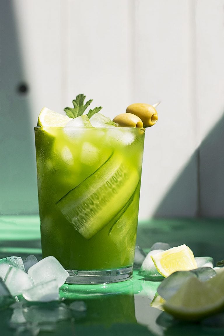 Cucumber, lime and tsipouro (or gin) cocktail