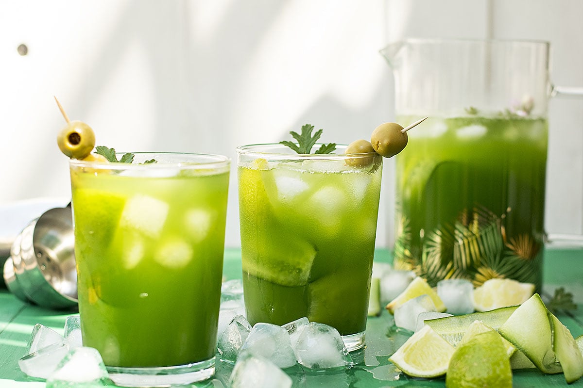 Cucumber, lime and tsipouro (or gin) cocktail 5