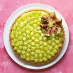 Sweet wine & grape tart with easy olive oil crust feat.