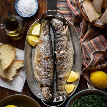 Baked whole rainbow trout featured image.