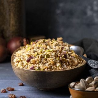 Lebanese Rice and Lentil Pilaf (Mujadara) - Vegan feat