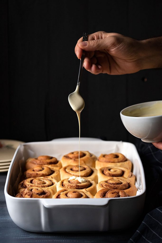 homemade cinnamon rolls recipe with the best icing 6