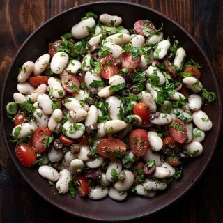giant white bean salad feat