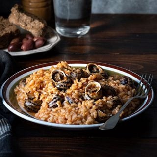 Escargots recipe -Greek snail risotto feat