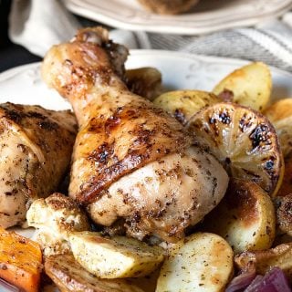 Greek baked chicken recipe (with potatoes)