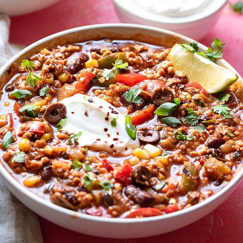 Turkey Chili (Mediterranean style recipe)