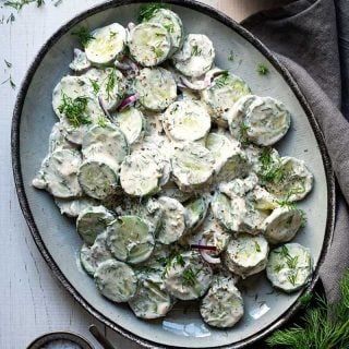 creamy cucumber salad thumbnail