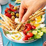 Greek mezze platter featured image.