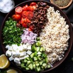 israeli couscous salad with feta, featured image.