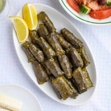 Dolma on a plate.
