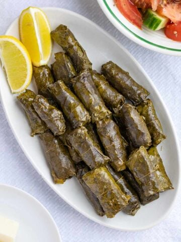 Dolma on a plate.
