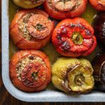 Gemista in a pan.