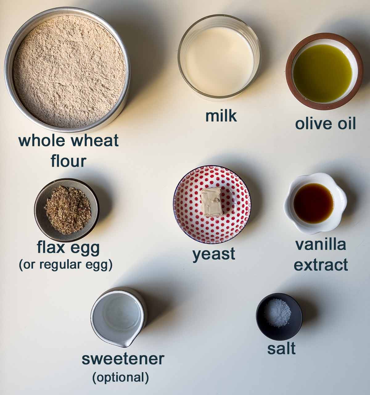 Ingredients for the cinnamon buns.