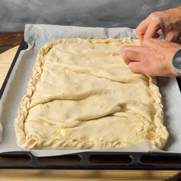 Greek pie with homemade phyllo dough.