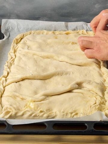 Greek pie with homemade phyllo dough.