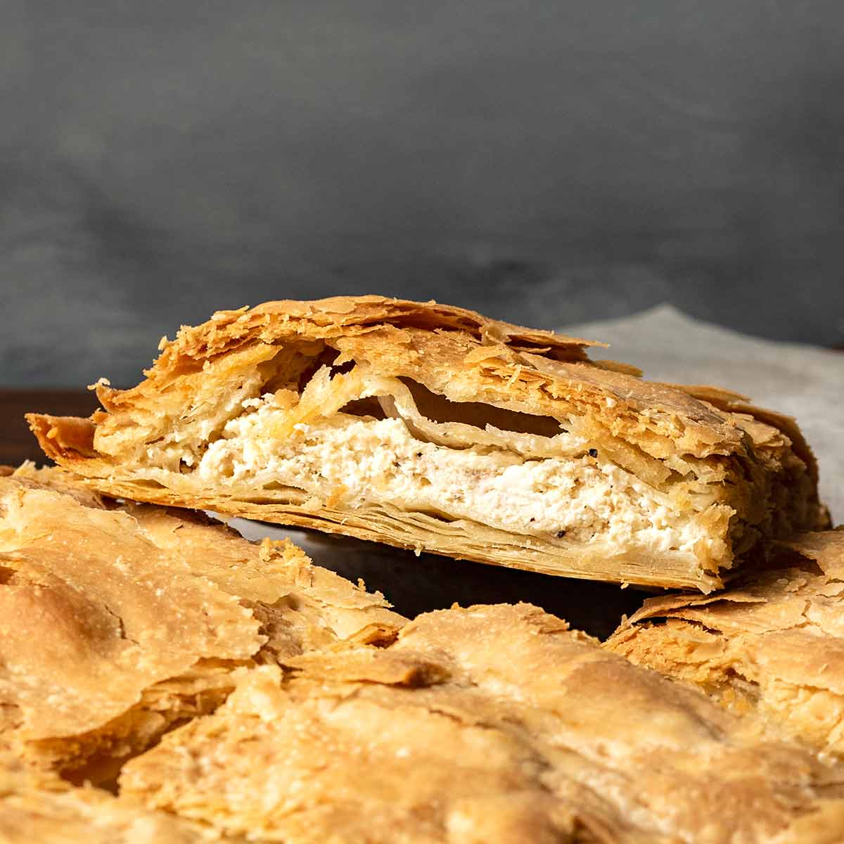 A piece of Greek tiropita.